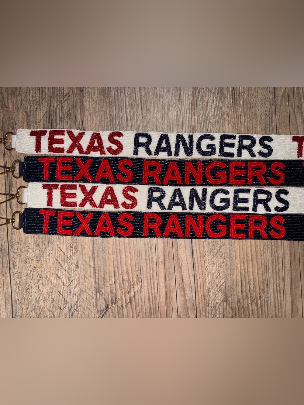 Texas Rangers Beaded Purse Straps